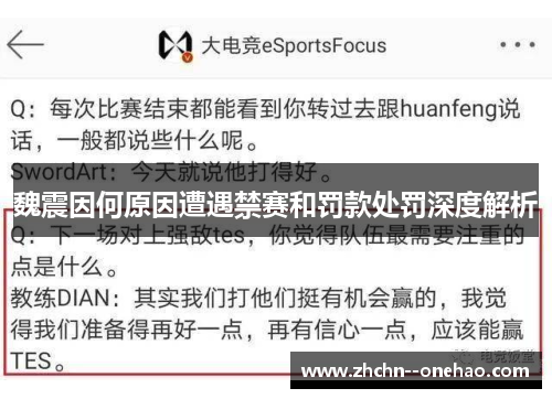 魏震因何原因遭遇禁赛和罚款处罚深度解析